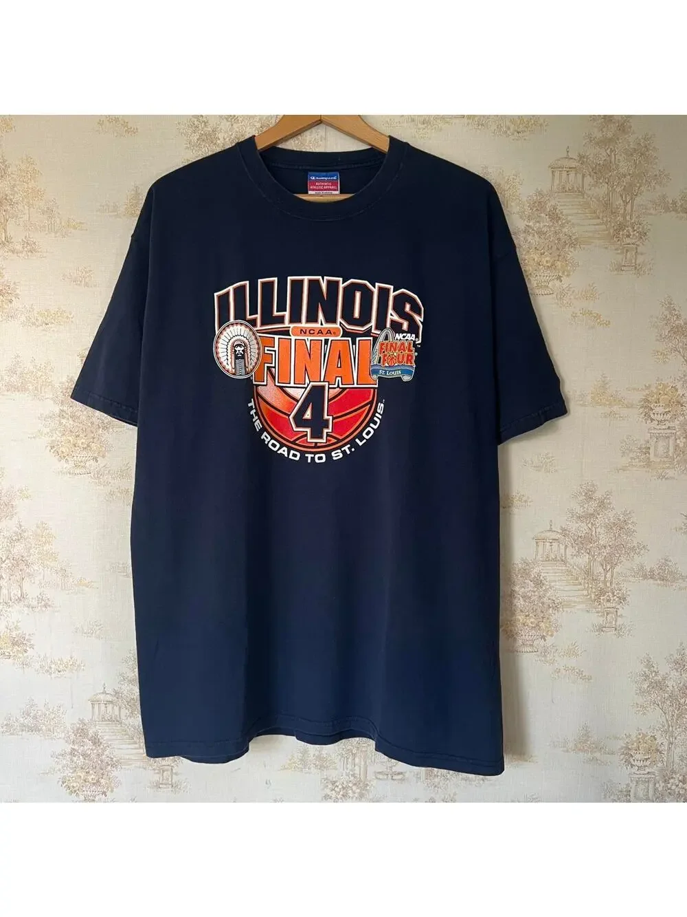 Vintage Y2K University of Illinois Final Four Champion T-Shirt | Size XL - Picture 1 of 8